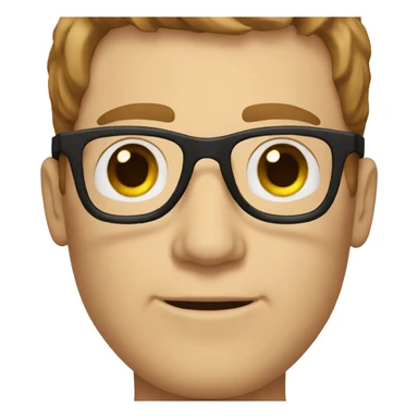 a white man with glasses and brown hair sticker