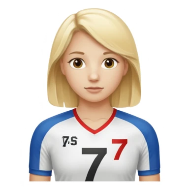 blonde Number 7 Printed Athlete sticker