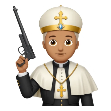 Gangster pope sticker