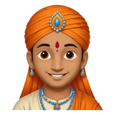 Krishna tilak sticker