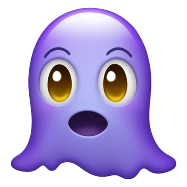 a cute purple ghost that has a small smile. Use this color code for the purple: #ab7eff sticker