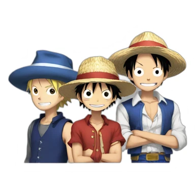 luffy with ace and sabo sticker