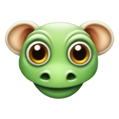 Frog with elephant ears and ram horns sticker