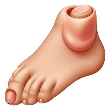 Human toe missing few millimeter of tip portion sticker