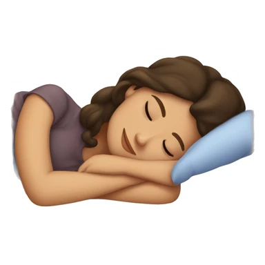 brunette girl sleeping cozy sticker