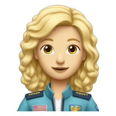 Un pilote d’avion blond sticker