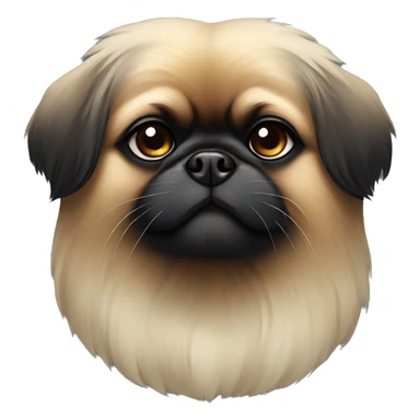 black Pekingese sticker