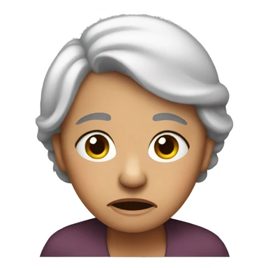 crying grandmother sticker
