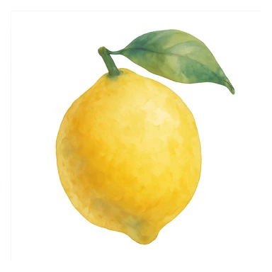watercolor style lemon sticker
