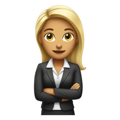 Arms crossed business woman sticker