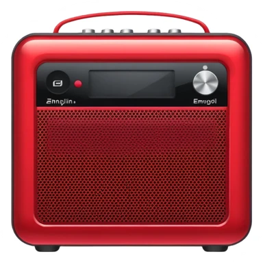 Portable Music Amplifier red sticker