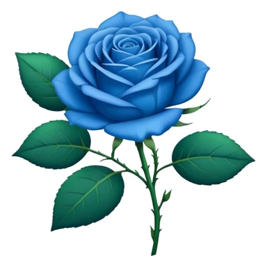 Blue rose, identical to the standard rose emoji but blue in color instead of red sticker