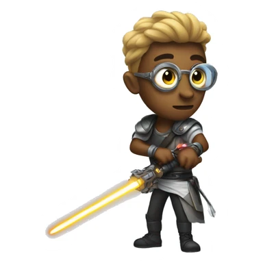 Youda with a lasersword  sticker