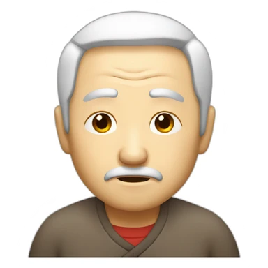 Chinese old guy very sleepy sticker