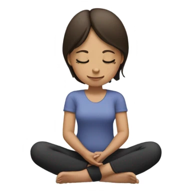 brunette girl meditating  sticker