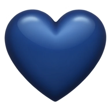 Small dark midnight  blue simple heart sticker