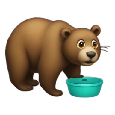 Un ours sur une fourmis sticker