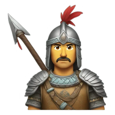 ancient turkic warrior sticker