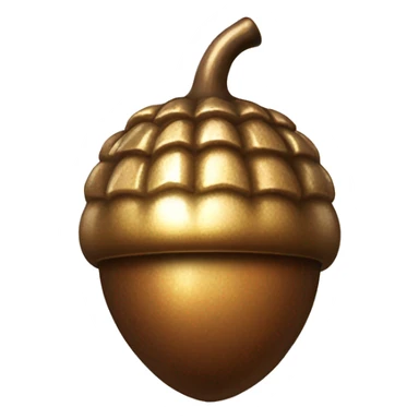 shiny Bronze Acorn with stem  sticker
