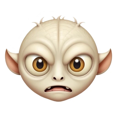 weird freaky creature with strange eyes and unusual expression sticker