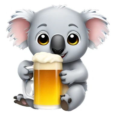 Koala with a beer sticker