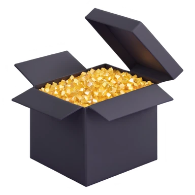 open box with sparkles inside sticker