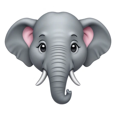 Cinematic Comical Elephant Portrait Emoji, Head tilted dramatically with an exaggeratedly amused expression, featuring a striking gray hide with whimsical wrinkles and wide, expressive eyes full of playful disbelief, Simplified yet hilariously expressive features, highly detailed, glowing with a slightly sassy glow, high shine, dramatic yet playful, stylized with an air of cheeky mischief, bright and endearing, soft glowing outline, capturing the essence of a spirited and over-the-top elephant, so meme-worthy it feels like it could trumpet its way into internet fame instantly! sticker