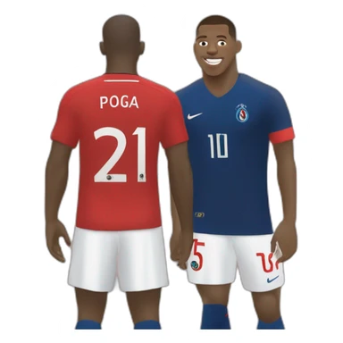 Mbappé avec pogba sticker