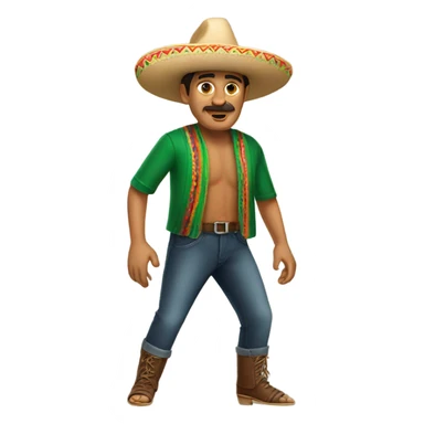 Mexican man with 4 legs  sticker