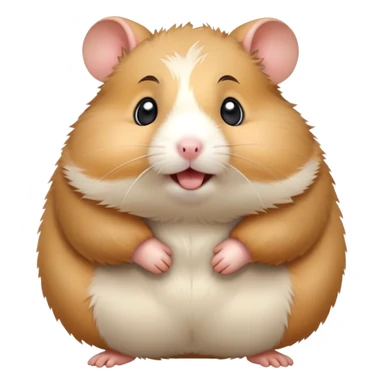 Hamster that is fat and waiting to get adopted he is exited sticker