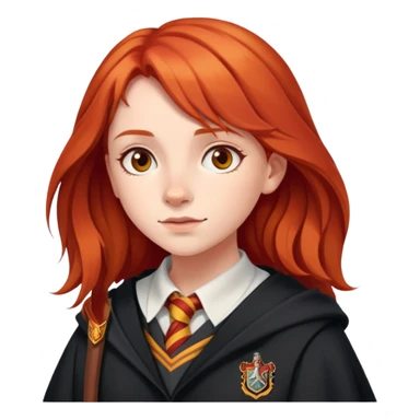 Red head Gryffindor student girl at Hogwarts  sticker