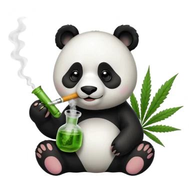 Panda smoking bong  sticker