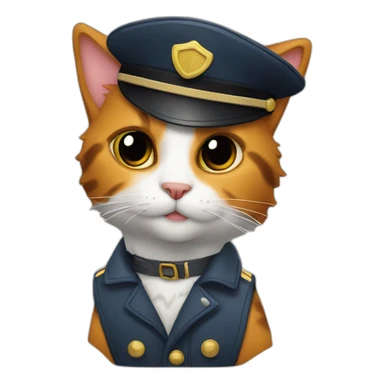 calico cat as pilot sticker