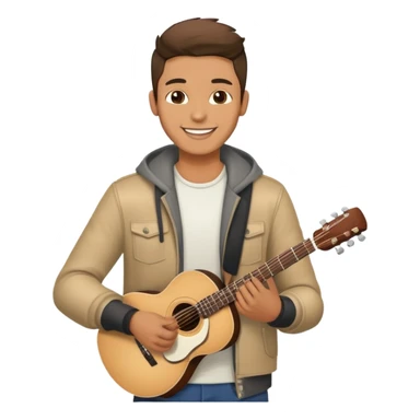 Happy Rock Pop Music Male Musician in his 30s dressed with trendy style sticker
