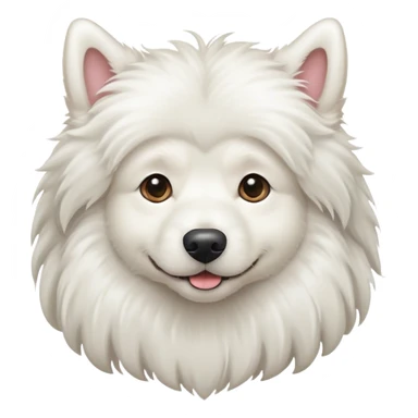 White long-haired dog sticker