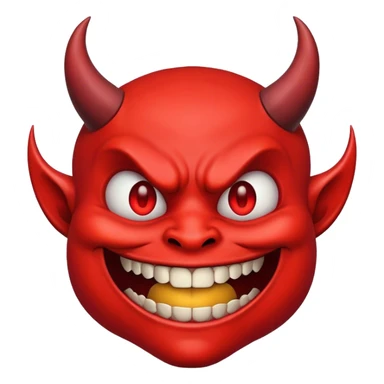 devil with evil smile sticker