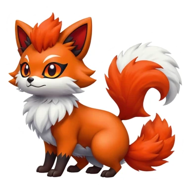 Zorua-Vulpix-Litten-Fakémon-hybrid-creature (full body)  sticker