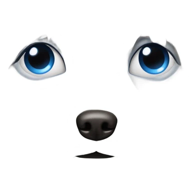 dog with white hair blue eyes sticker