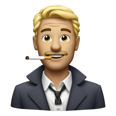 guy smoking a cigarette  sticker