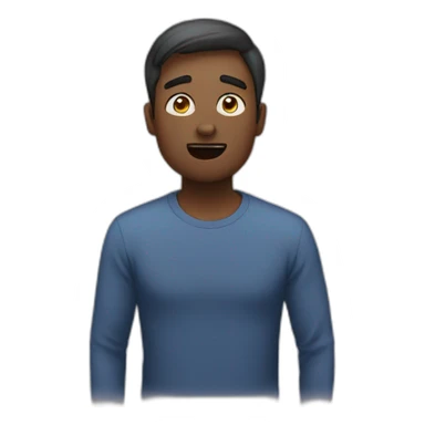 Man saying what can I do? In anxiety sticker