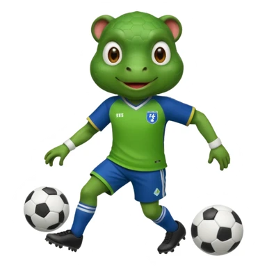 Bufo playing soccer sticker