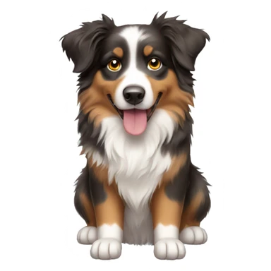 australian shepherd with bow  sticker