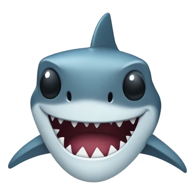 shark smilewith pirate mustach really skinny sticker