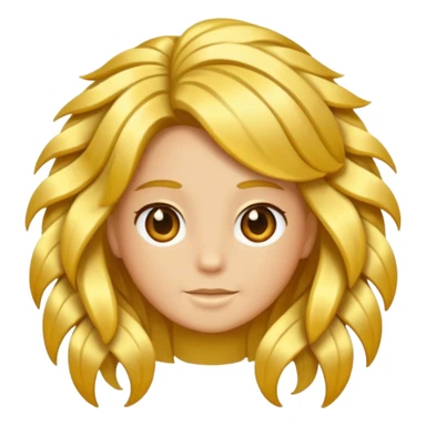 Corona de pelo dorada sticker