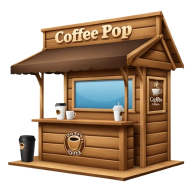 simple Coffee pop up stand booth to go front sticker