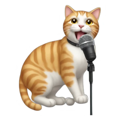 microphone cat sticker
