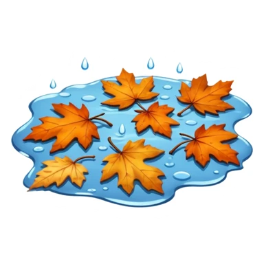 autumn puddle sticker