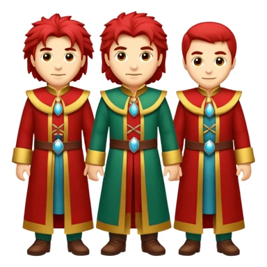 Güneş gözlüklü pantolonlu sarı kırmızı tişörtlü yeşil gözlü mavi saçlı aslan sticker