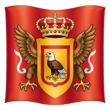 La bandera de España con el águila de san juan sticker