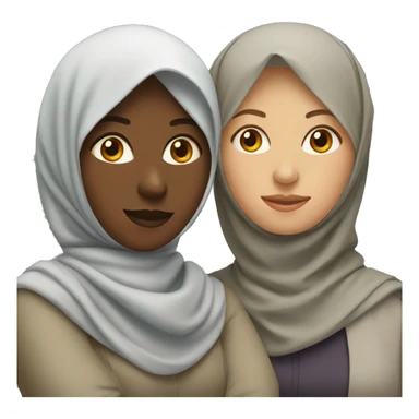 Two lesbian women in hijab sticker